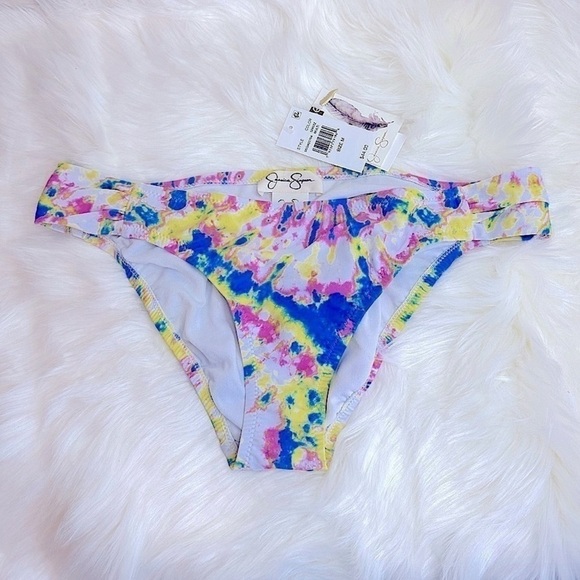 NWT Jessica Simpson Multi Spritz Tie Dye Bikini Bottoms Size Medium - Picture 1 of 12
